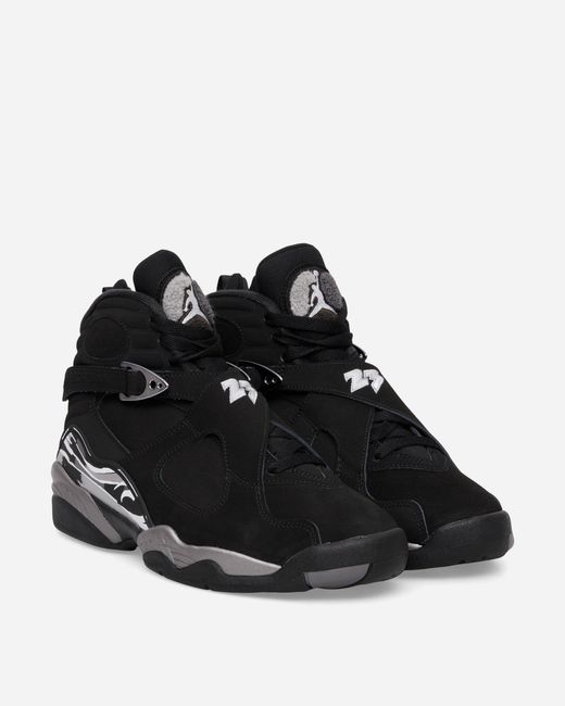 Nike Black Air Jordan 8 Sneakers Chrome for men