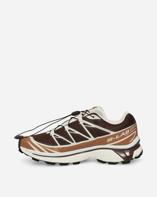 Salomon White Xt-6 Sneakers Black Coffee / Burro / Bitter Chocolate for men