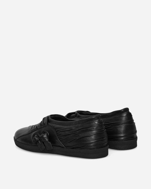 Kiko Kostadinov Black Wrinkled Slip On Shoes Anthracite for men