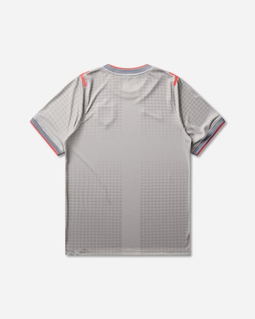 Nike Gray England X Palace Academy Pro Shortsleeve Soccer Top Pewter Bright Crimson for men