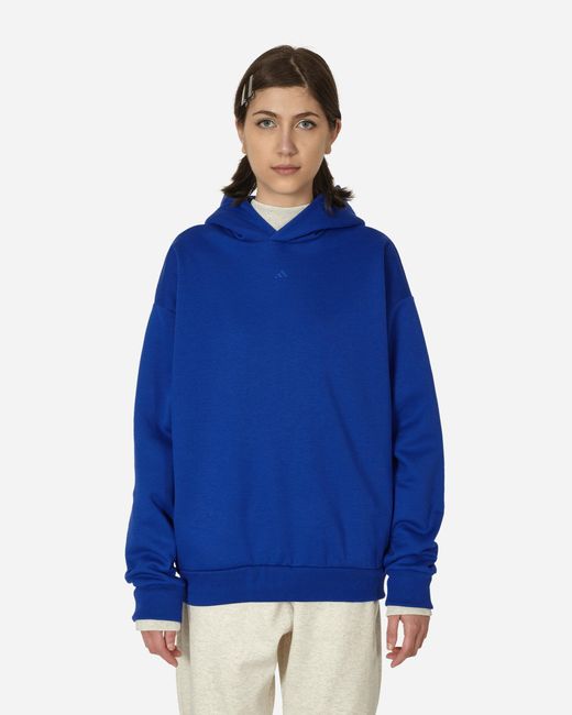 Adidas Blue Basketball Hooded Sweatshirt Lucid