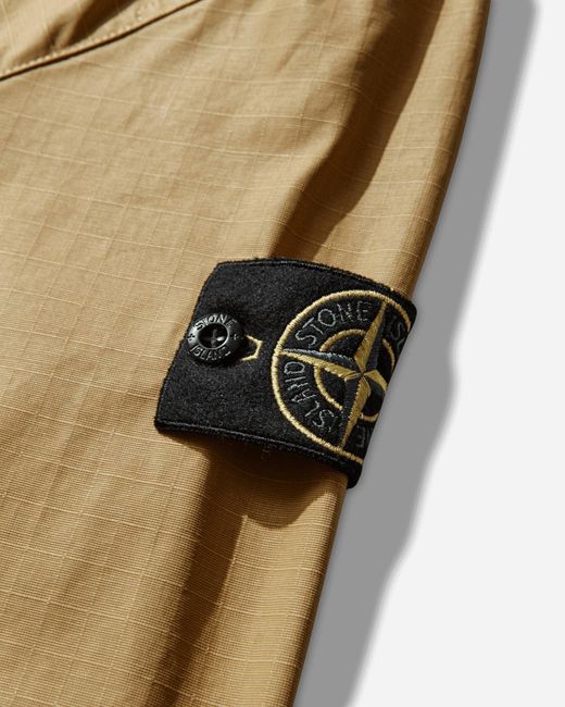Stone Island Yellow S Double-Coated Cotton Ripstop Overshirt Mustard for men