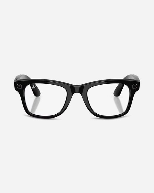 Ray-ban Meta Black Wayfarer Gen 2 Sunglasses Shiny / Clear / Graphite Green Transitions for men