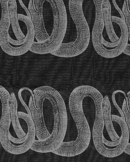 Hysteric Glamour Black Snake Loop Pattern Scarf for men
