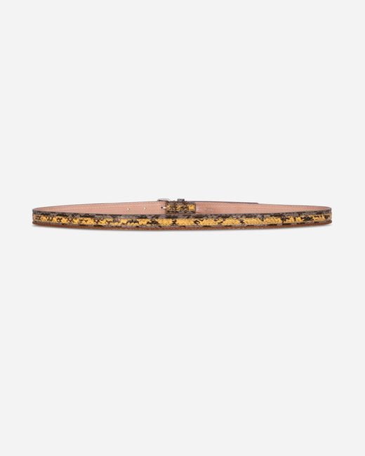Dries Van Noten White Printed Leather Belt for men