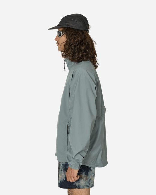The Trilogy Tapes Blue Ripstop Packable Jacket Sea Smoke for men