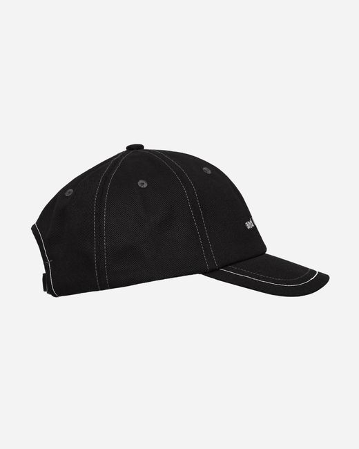 And Wander Black Cotton Twill Cap for men