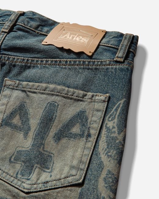 Aries Blue Metal 00 S Lilly Jeans for men