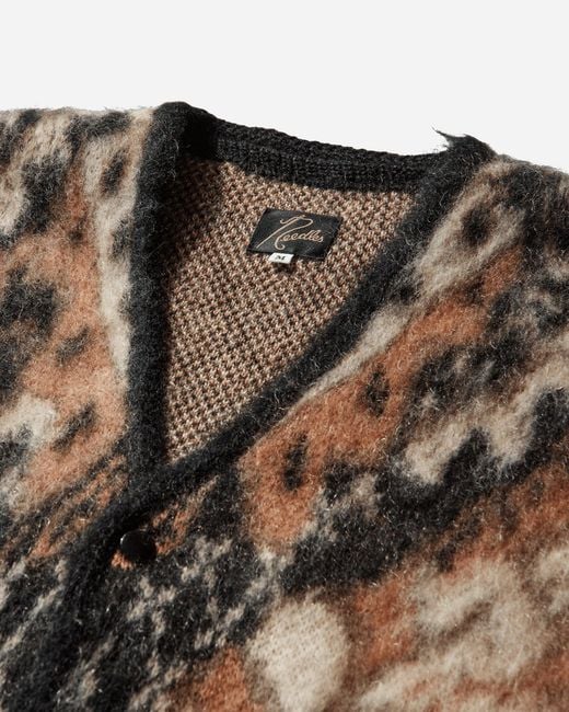 Needles Black Men S Paisley Mohair Cardigan for men