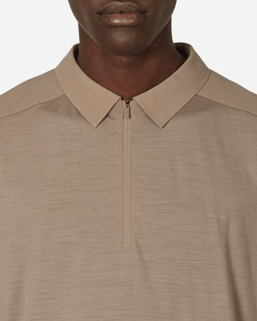 Arc'teryx Natural Frame Shortsleeve Polo Shirt Soil for men