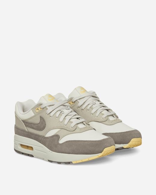 Nike White Air Max 1 Premium Sneakers Light Bone Cave Stone for men
