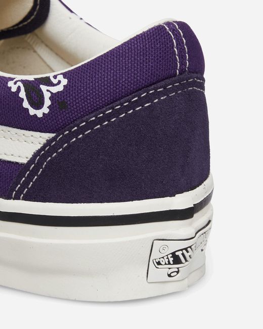 Vans Blue Premium Old Skool Bandana Sneakers Plum for men