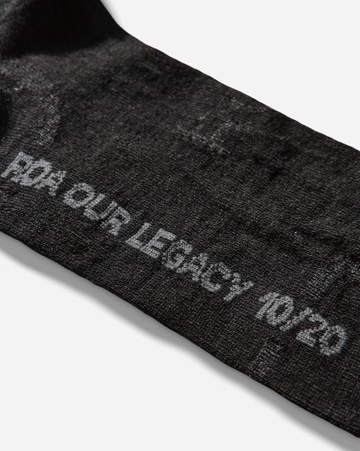 Roa Black Our Legacy Work Shop Merino Knee High Socks Carbon for men