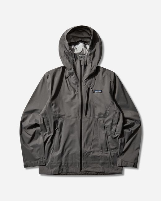 Patagonia Gray Men S Granite Crest Rain Jacket Forge Grey / Black for men
