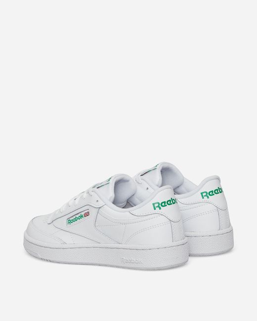 Reebok White Club C 85 Sneakers / Green for men