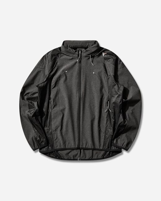 Roa Black Men S Numb Pinstriped Hooded Wind Jacket for men