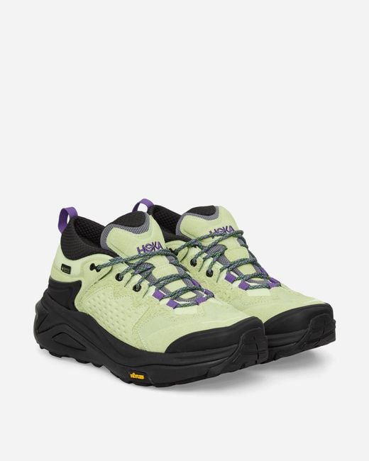 Hoka One One Green Elite Terrain System Kaha 3 Low Gore-tex Boots Honeydew / Black for men