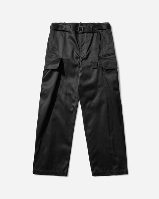 Sacai Black Men S Cotton Chino Pants