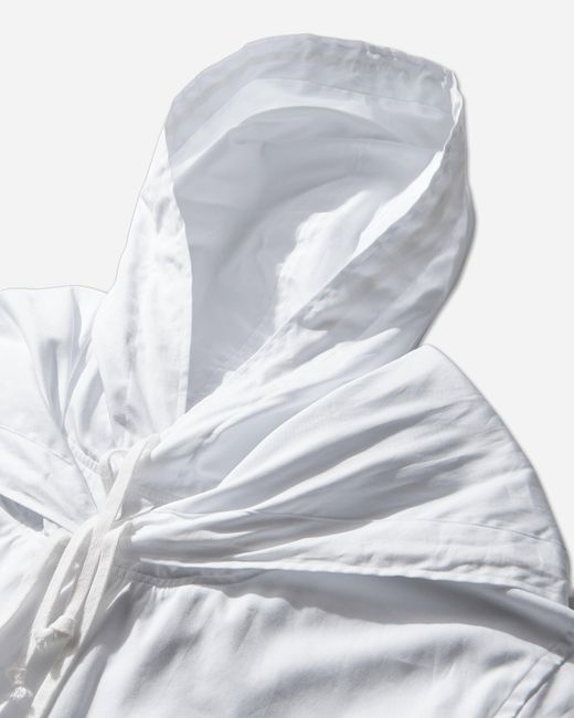 Comme des Garçons White Men S Double-layer Hooded Shirt for men