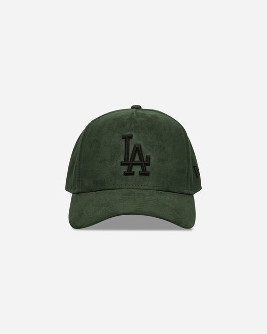 KTZ Green La Dodgers Faux Suede 9Forty E-Frame Cap Dark for men
