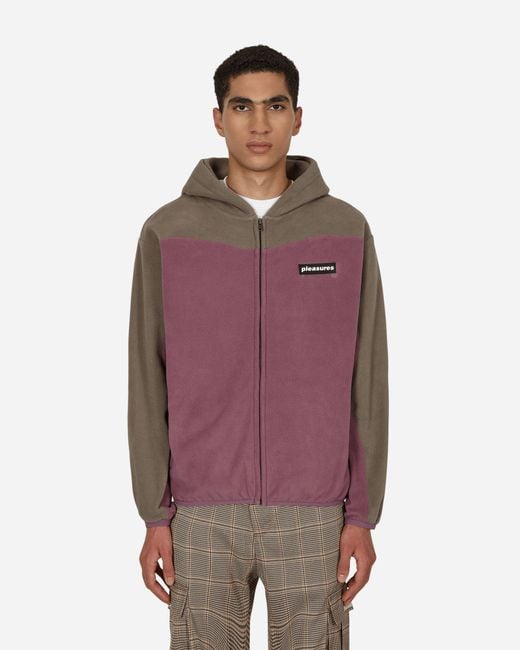 Pleasures Purple Whiskey Zip Hoodie for men