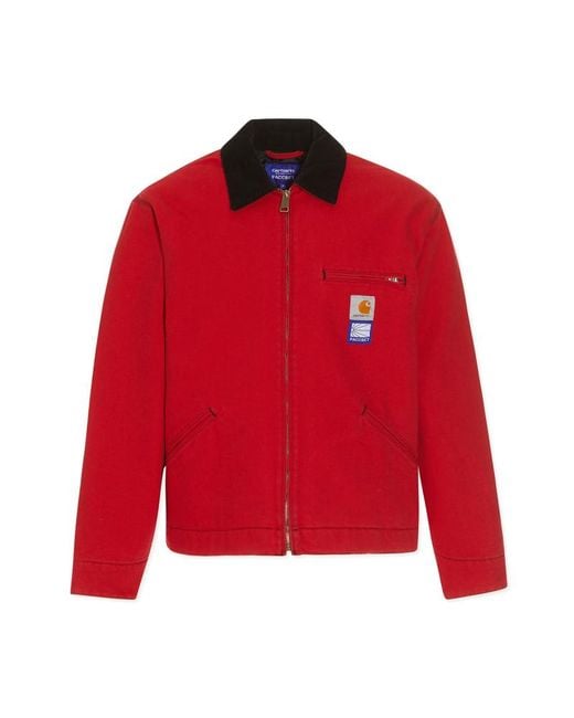 Carhartt WIP Red Paccbet Detroit Jacket for men