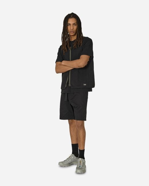 Pas Normal Studios Black Off-race Cotton Twill Shorts for men
