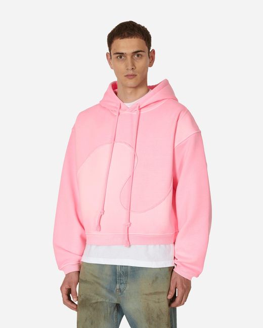 ERL Swirl Fleece Hooded Sweatshirt in Pink for Men | Lyst UK