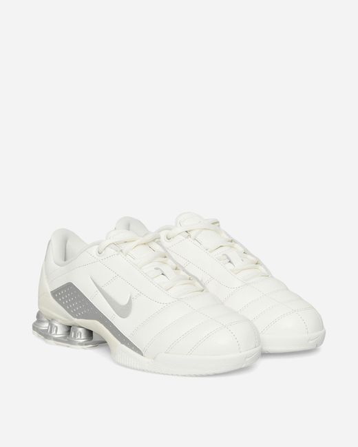 Nike White Women S T90 Shox Magia Sneakers Sail / Metallic Silver