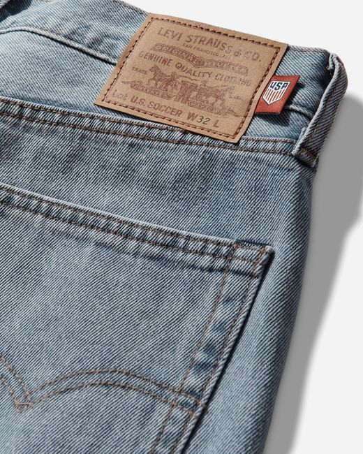 Levi's Blue S U.S. Soccer 478 Baggy Shorts Light Wash for men