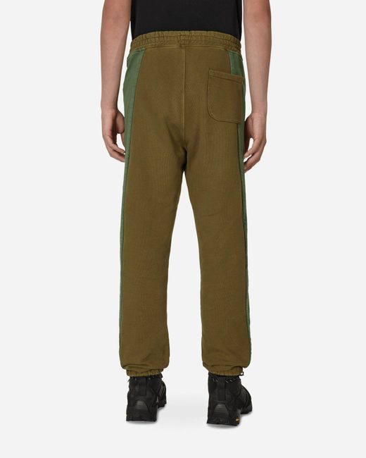 SLAM JAM Green Panel Sweatpants for men