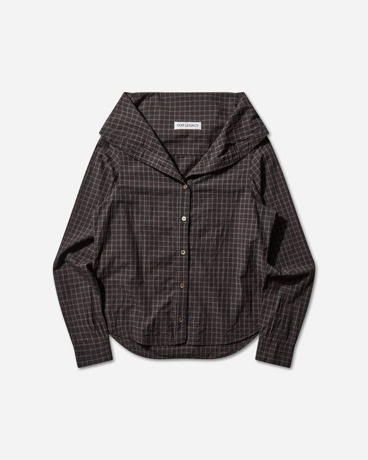 Our Legacy Black Women S Kaonashi Shirt Faux Lumberjack Check