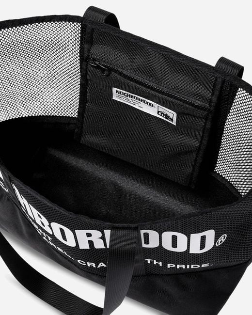 Neighborhood Black Mesh Tote Bag for men