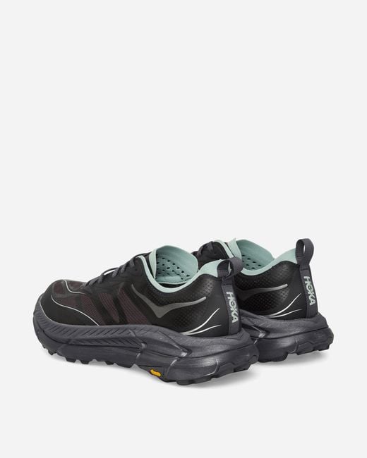 Hoka One One Black Mafate Speed 4 Lite Sneakers Charcoal / Jade for men