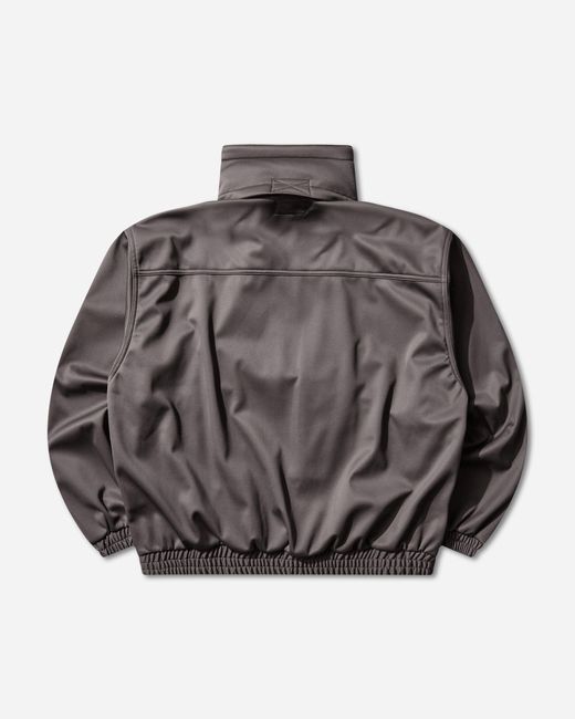 Cav Empt Gray Fleece Back Half Zip Jacket for men