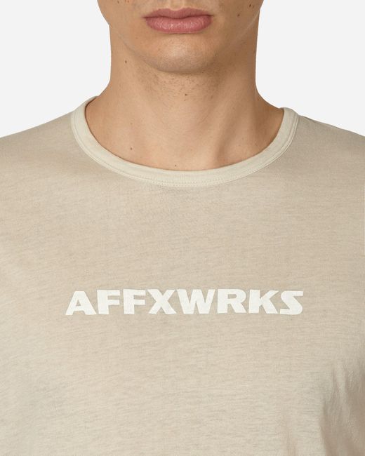 AFFXWRKS Natural Shoulderless T-shirt Dust for men