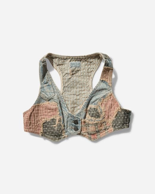 Guess White Women S Vintage Denim Top Light Wash