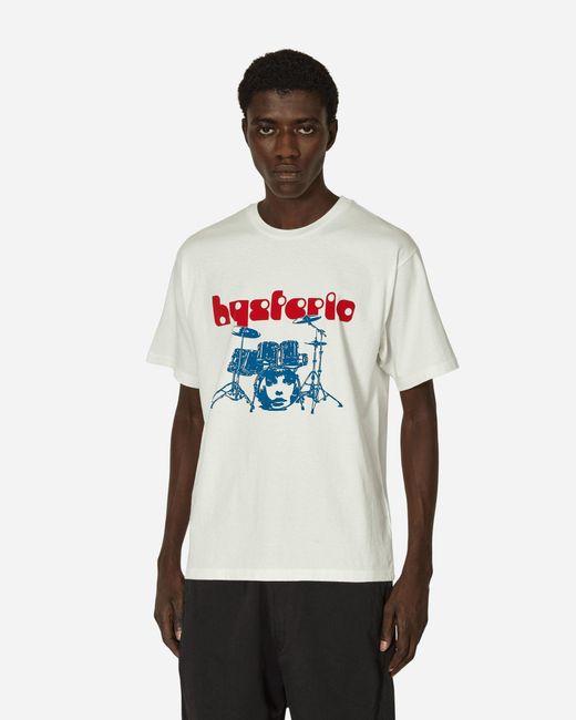 Hysteric Glamour Drum Kit T-Shirt Dirty in White for Men | Lyst 