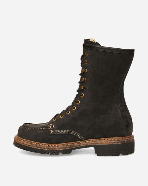 Visvim Black Scout Moc Boots-Folk for men