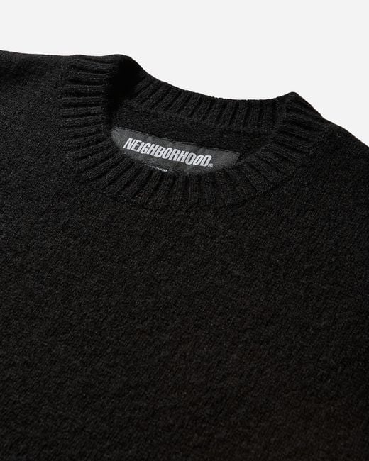 Neighborhood Black Men S Plain Crewneck Sweater for men