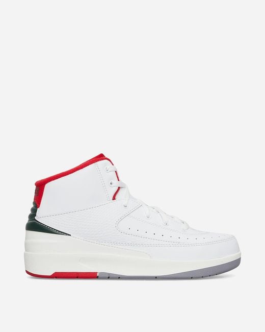 Nike White Air Jordan 2 Retro (Ps) Sneakers / Fire / Fir / Sail for men