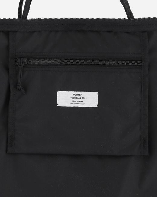 Porter-Yoshida and Co Black Flex 2way Tote Bag for men
