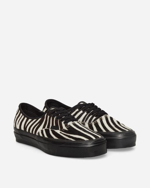Vans Black Life Is Unfair Authentic 44 Lx Pony Hair Sneakers Zebra for men