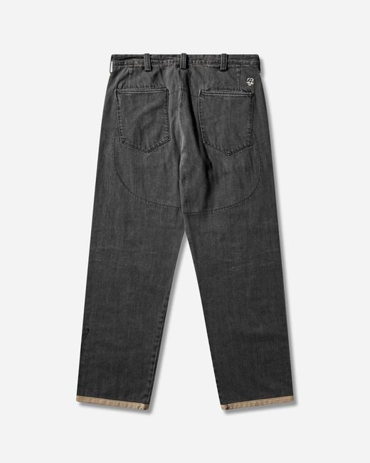 Chio White Men S 10 Pocket Double Knee Denim Pants Washed for men
