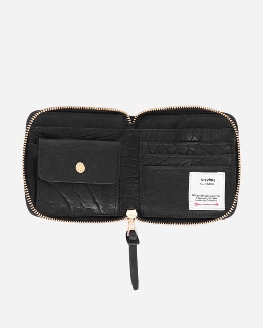 Visvim Black Leather Bi-Fold Wallet for men