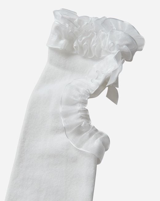 Vans White Metagirl Ruffle Knee High Socks for men