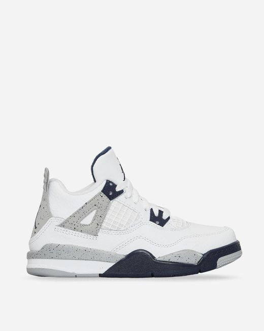 Nike Air Jordan 4 Retro (ps) Sneakers Midnight Navy in White | Lyst