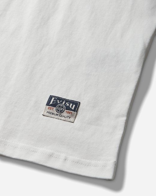 Evisu Gray Men S Seagull Embroidery T-shirt for men