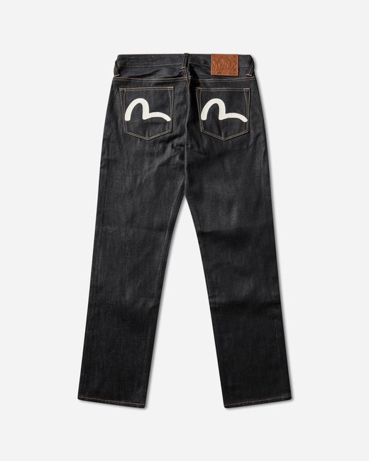 Evisu Gray Men S Seagull Print Pockets Regular Fit Jeans Indigo for men