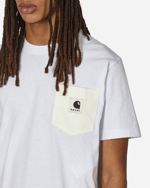 Sacai White Carhartt Wip T-shirt for men